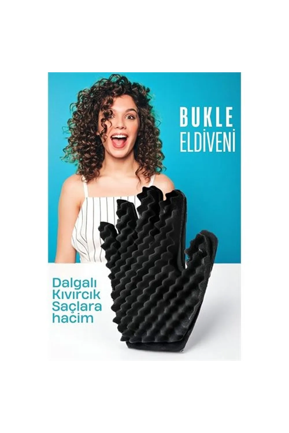 Bukle Eldiveni Dalgalı Kıvırcık Saçlara Bakım Eldiveni 721592