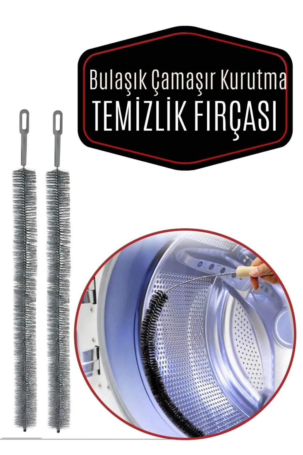 Bulaşık Çamaşır Kurutma Makine Temizleme Fırçası 2 Adet
