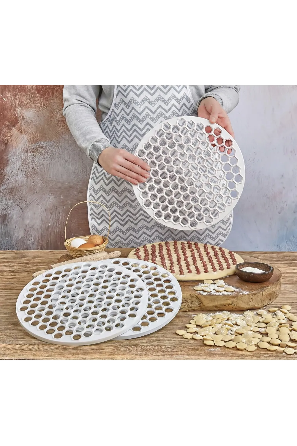 Büyük - 32cm Mantı Kalıbı Plastik