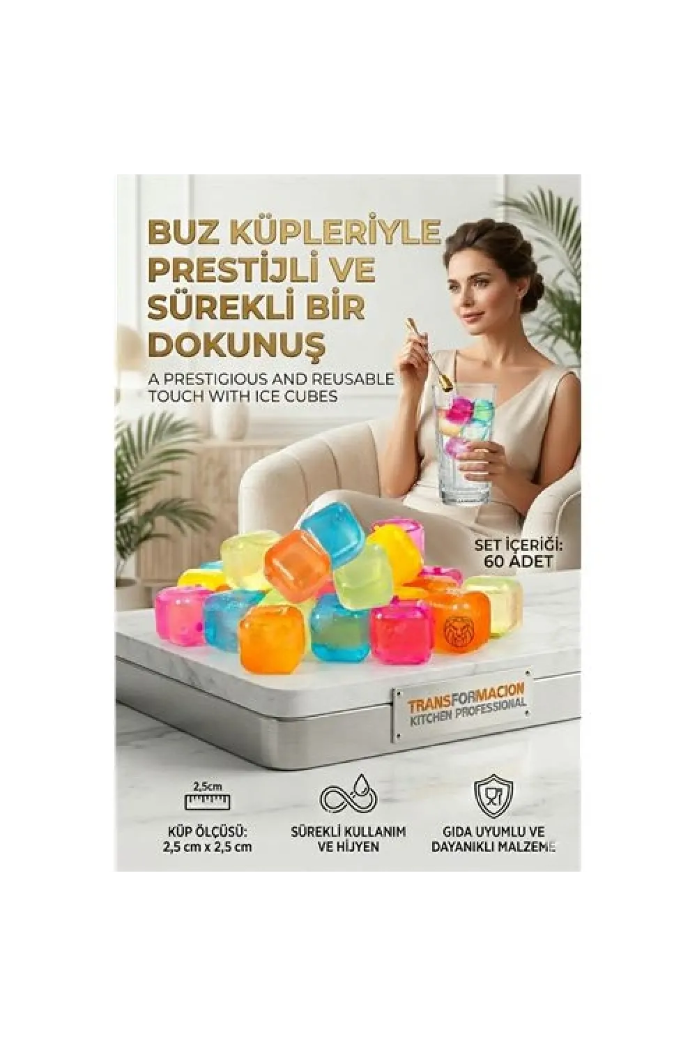 Buz Küpü Sürekli Kullanım 60 ADET Nordgröna 719901