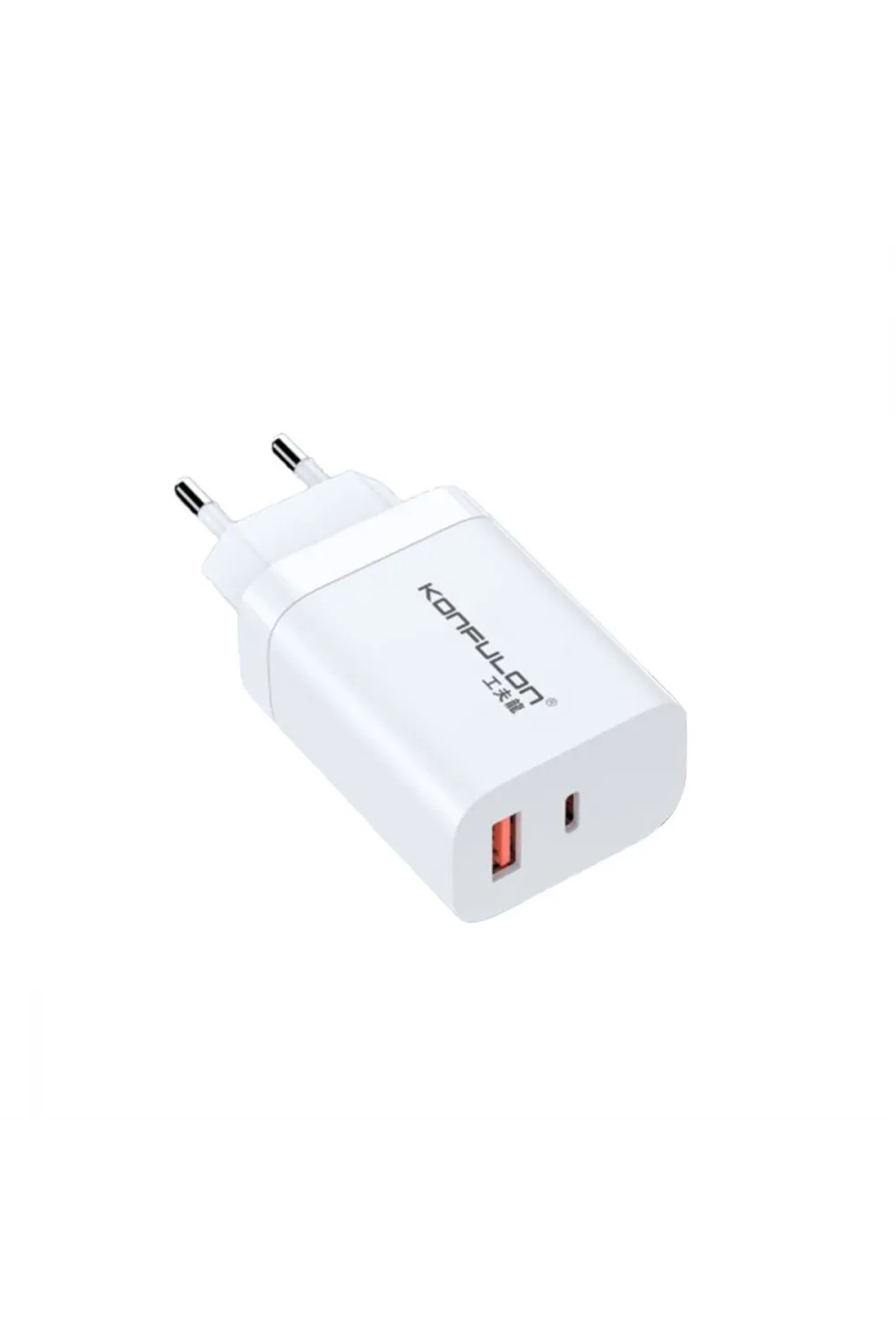 C99Q 65w Pd Destekli Type-c Ve Usb Çift Çıkışlı Hızlı Şarj Adaptörü - Beyaz