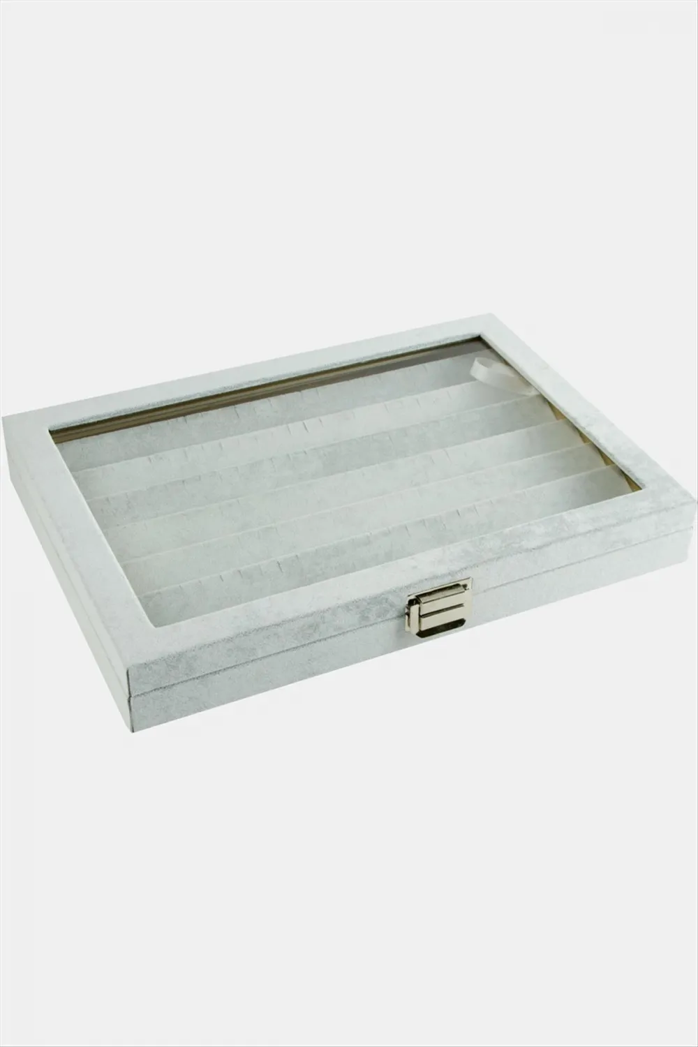 Cam Kapaklı Anfora Kumaş Küpe Standı 24*34 cm