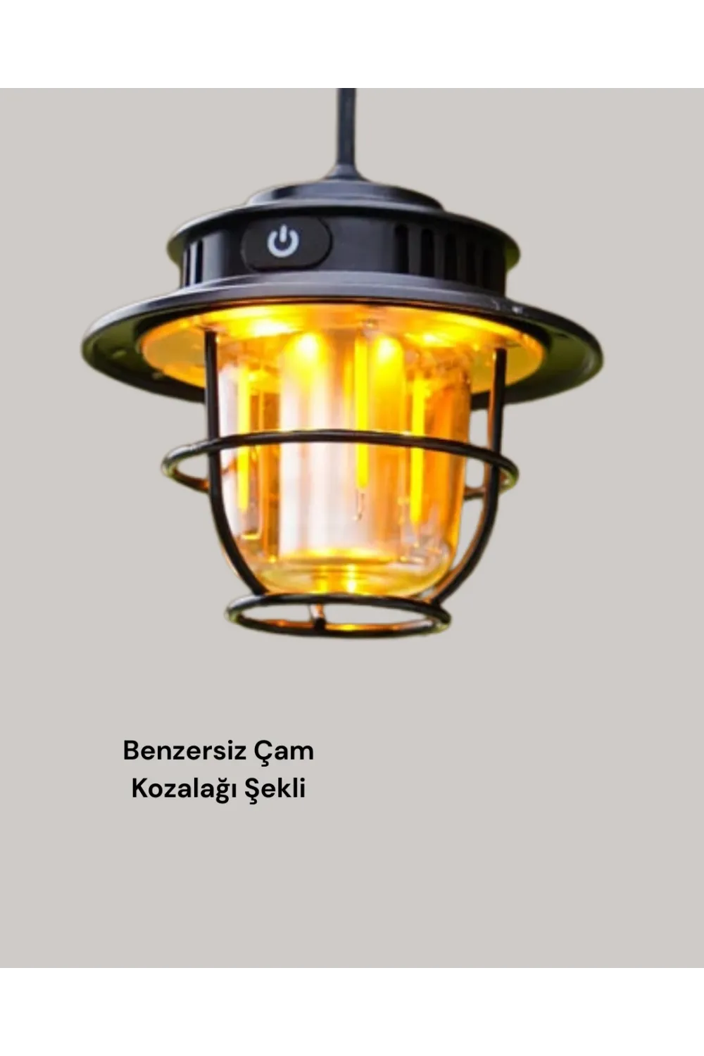 Çam Kozalağı Şekilli Retro Kamp Gece Lambası
