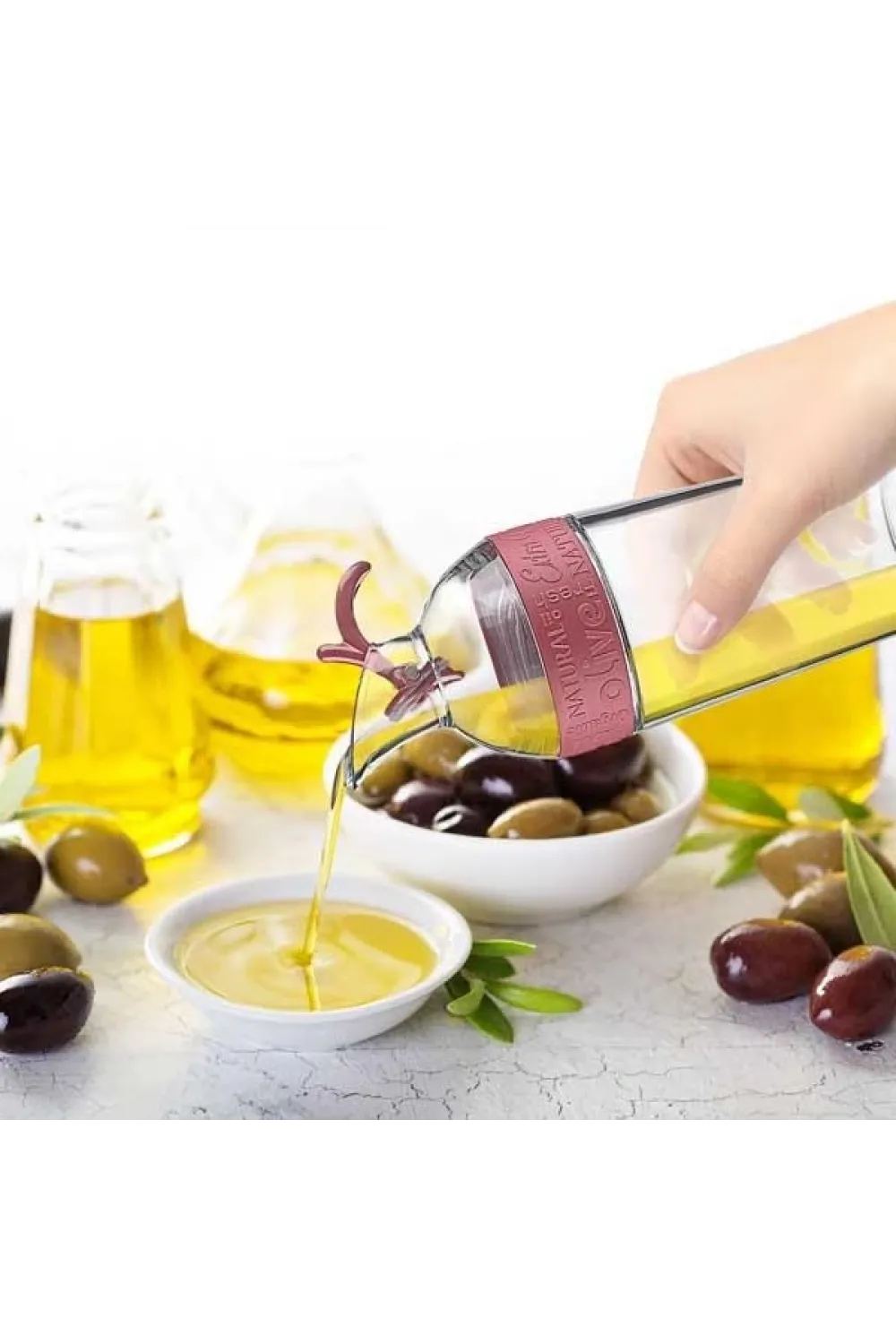 Cam Yağdanlık Fresh Ölçülü Yağ Şişesi Yağdanlık