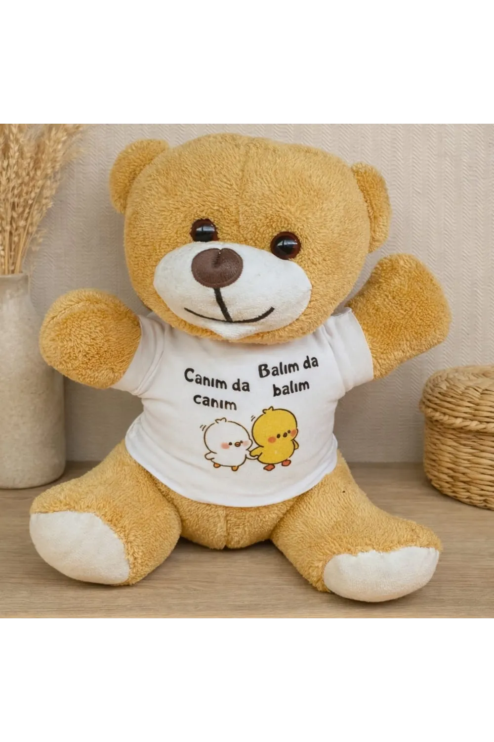 Canım Da Canım Balım Da Balım Tişörtlü Peluş Ayıcık