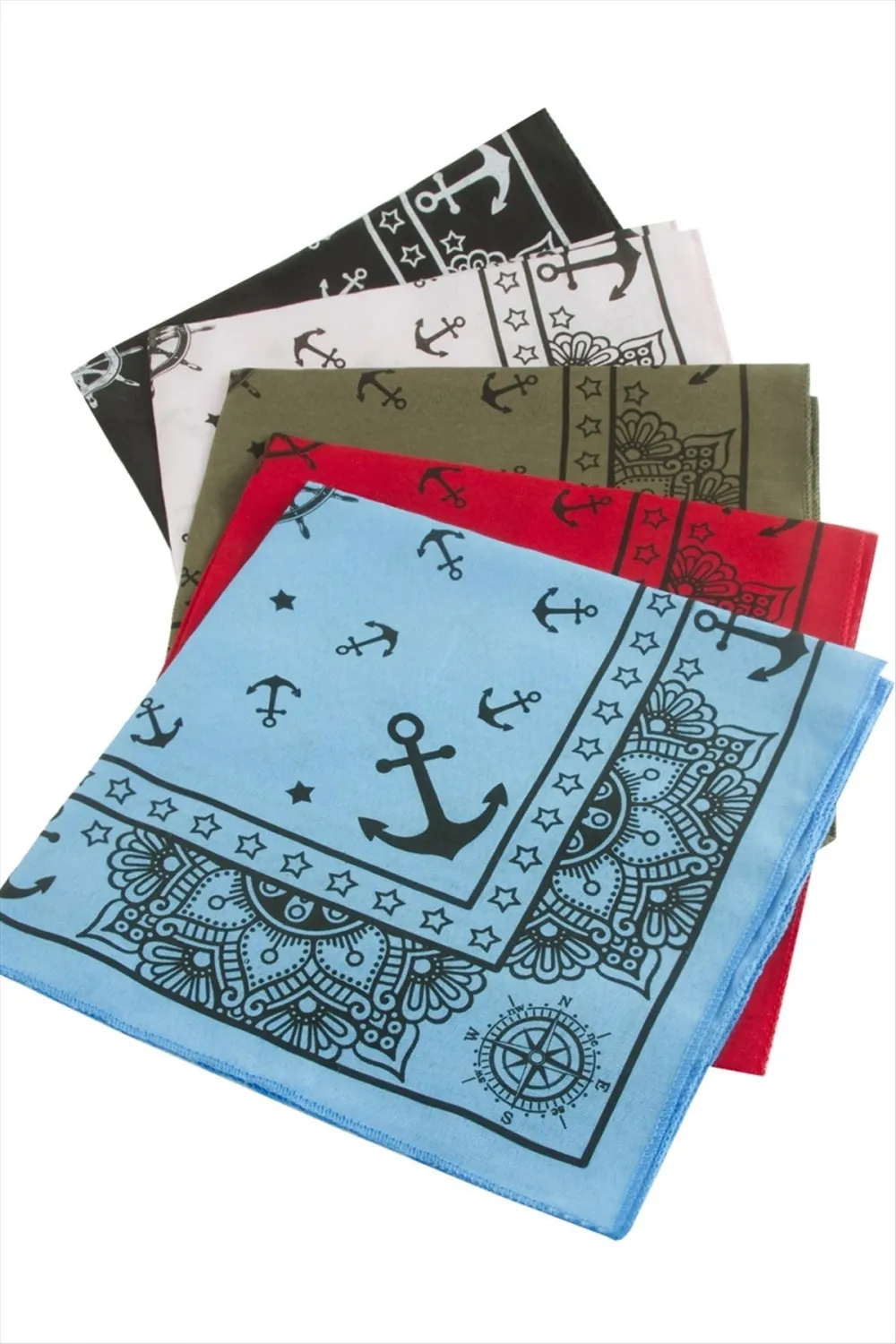 Çapa Desenli Keten Bandana 50*50