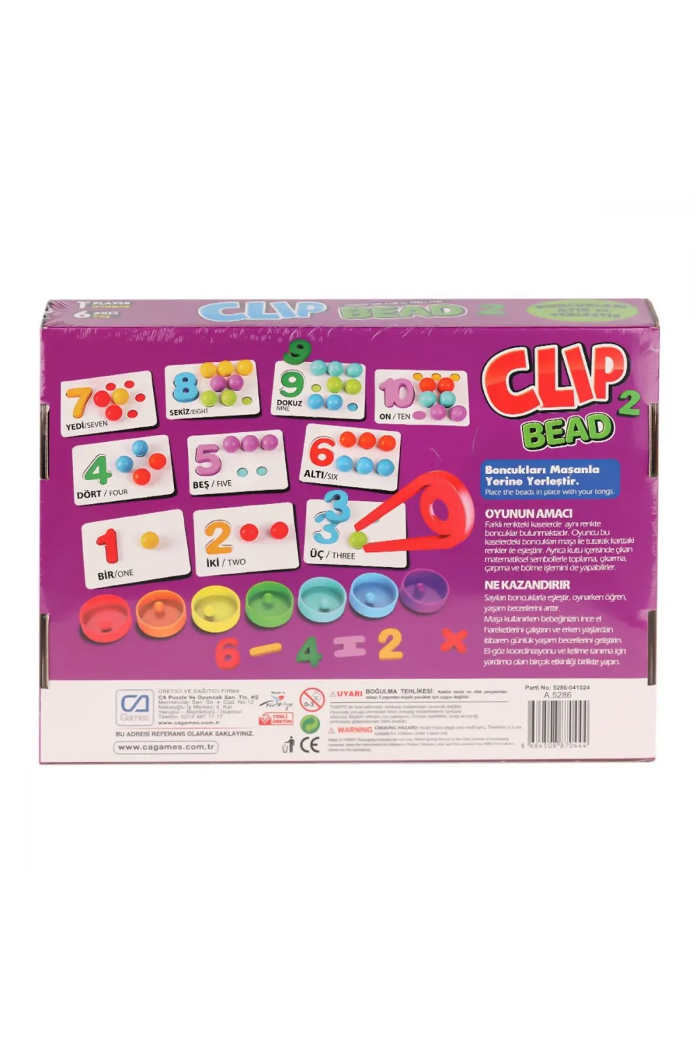 CAPLS-5286 Clip Bead Kutu Oyunu -CA Games