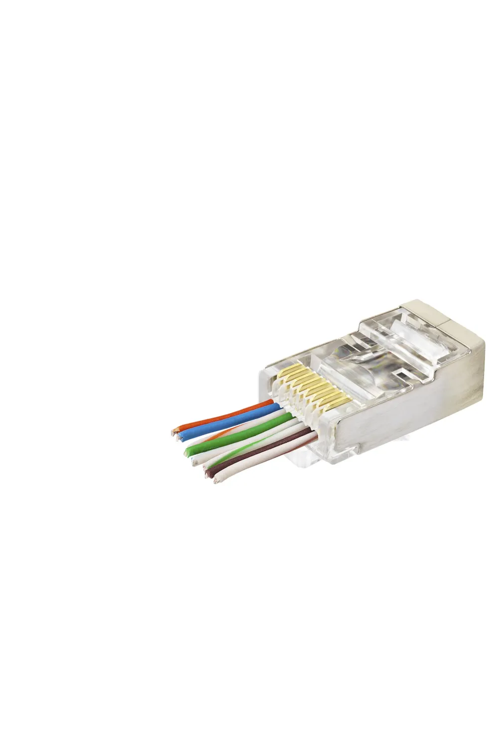 Cat6E Ez Rj45 Metal Konnektör 100 Adet Plastik Kutu - Şeffaf ND2423