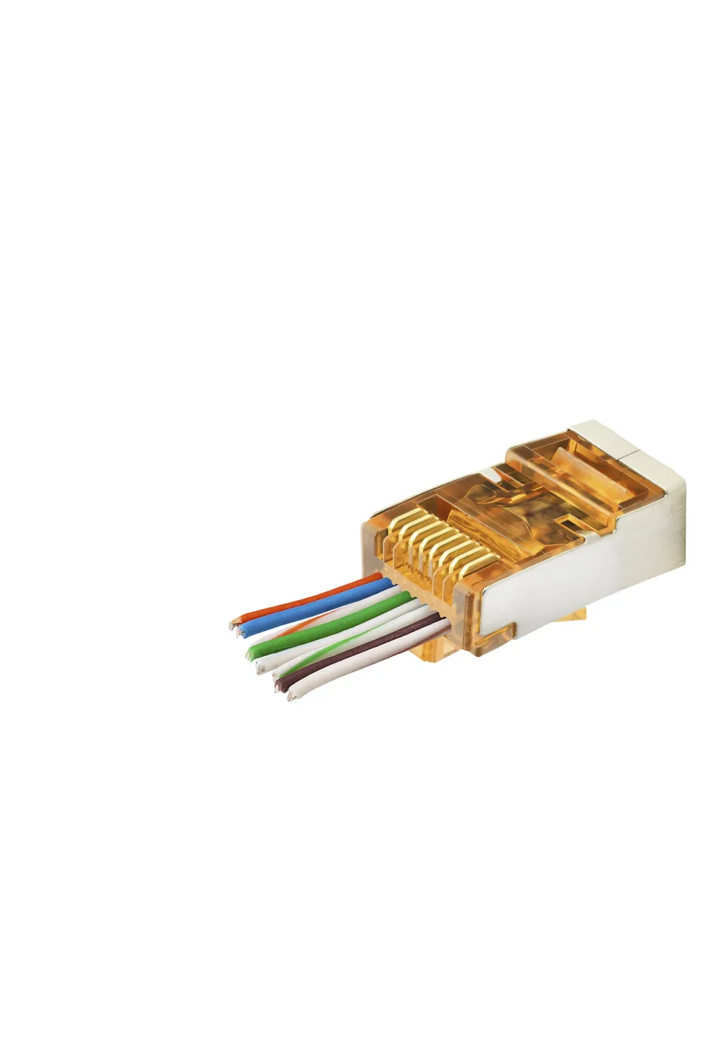 Cat6E Ez Rj45 Metal Konnektör 100 Adet Plastik Kutu - Turuncu ND2421