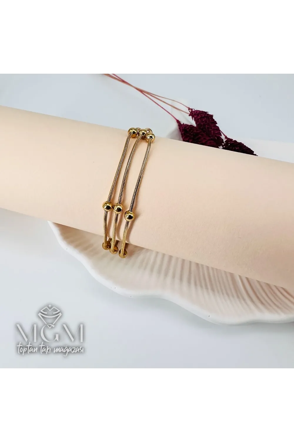 Çelik Bileklikler 17+5 Cm Uzatma Payı - Kbl0138