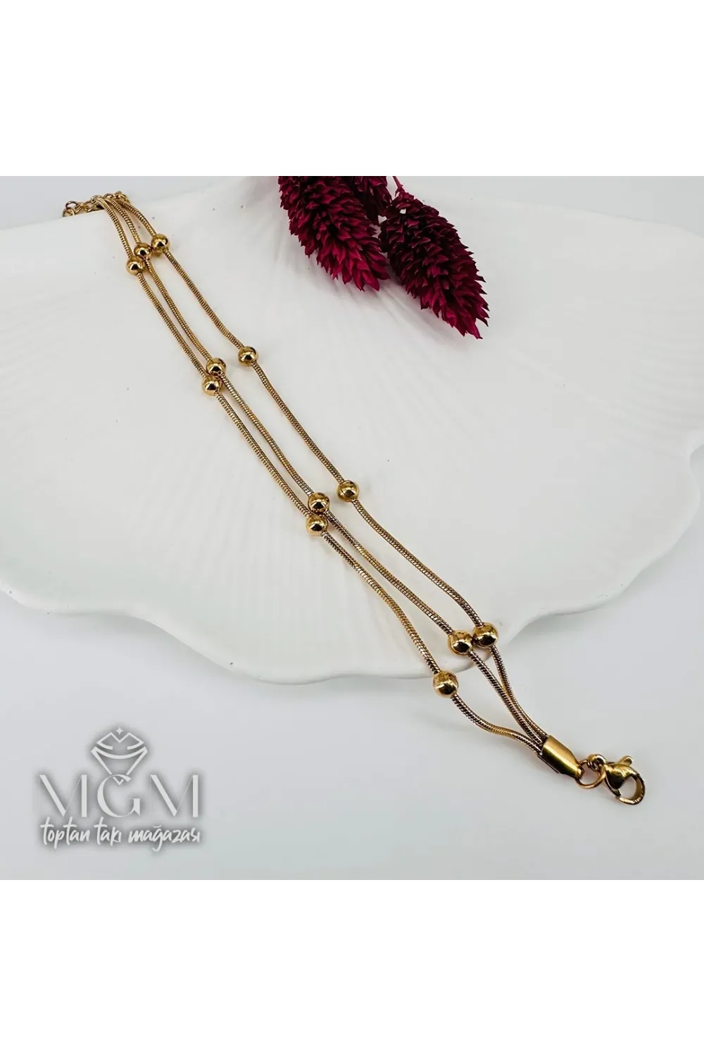 Çelik Bileklikler 17+5 Cm Uzatma Payı - Kbl0138