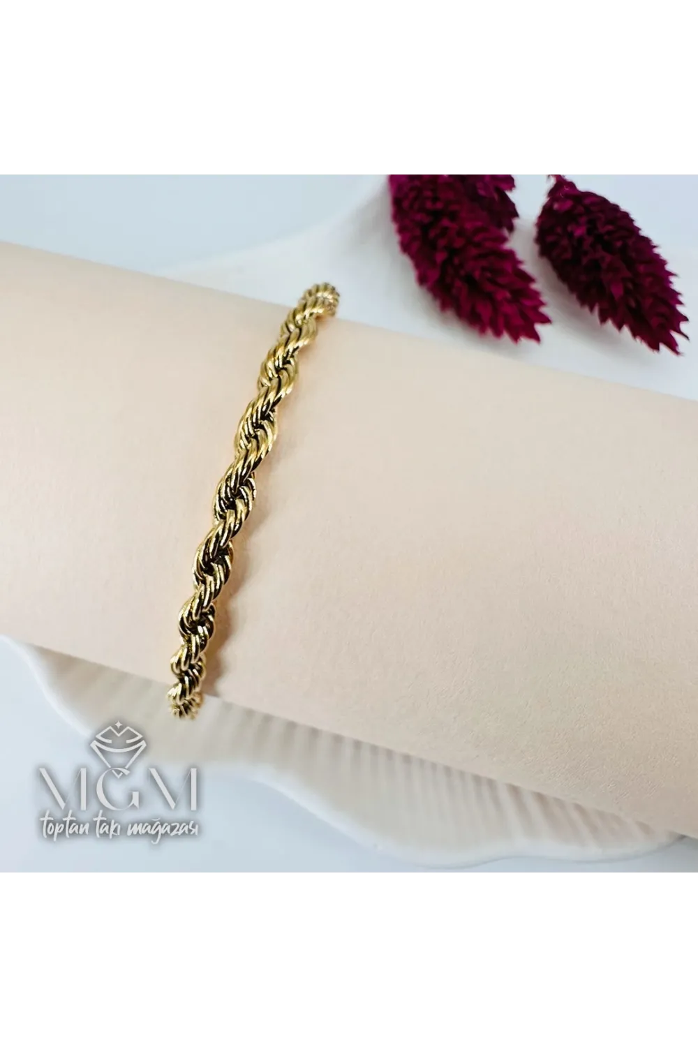 Çelik Burgu Bileklik 3 Mm - Kbl0118