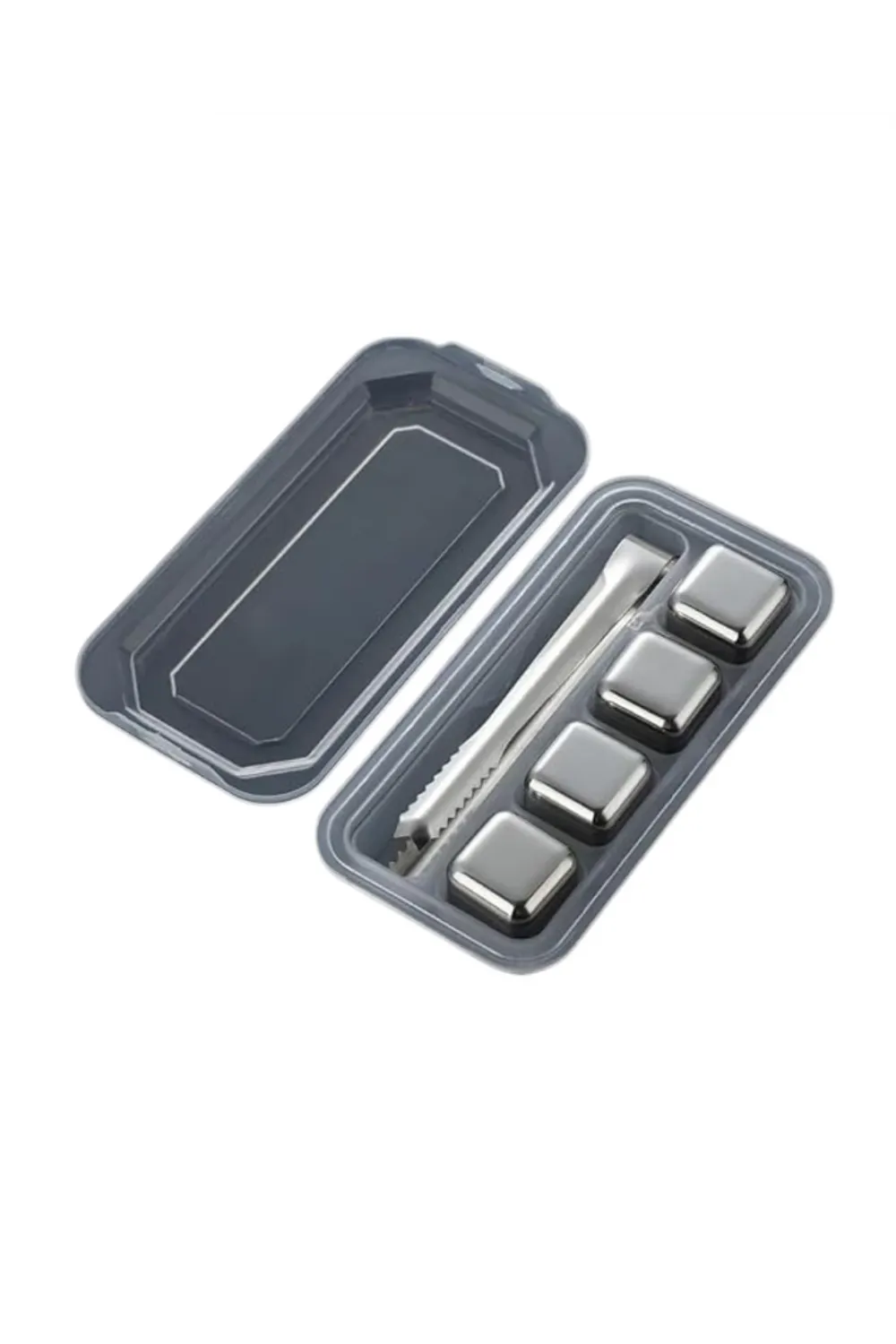 Çelik Buz Küpü Seti Sulandırmayan Soğutucu Taşlar Ve Maşa