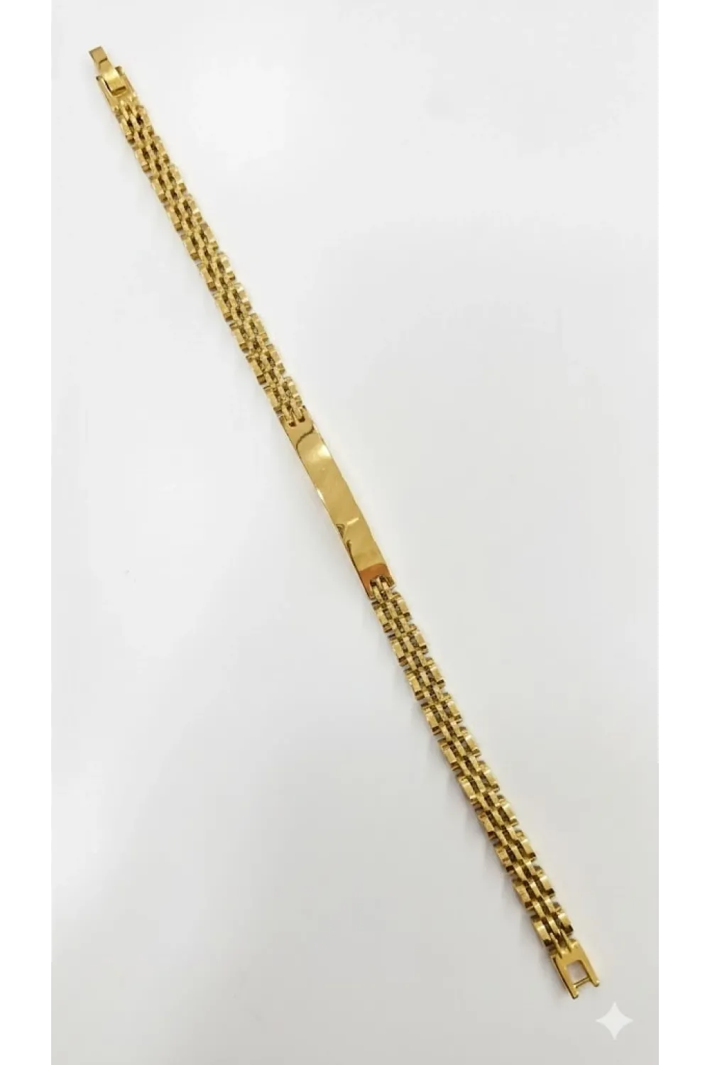   Çelik  Erkek Çelik Bileklik Boy 21.5 Cm / En 0.6 Cm  - Ebl0053