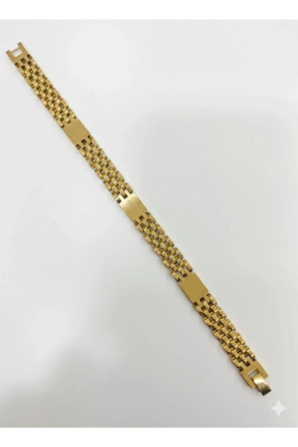 Çelik  Erkek Çelik Bileklik Boy 21.5 Cm / En 1.0 Cm  - Ebl0062
