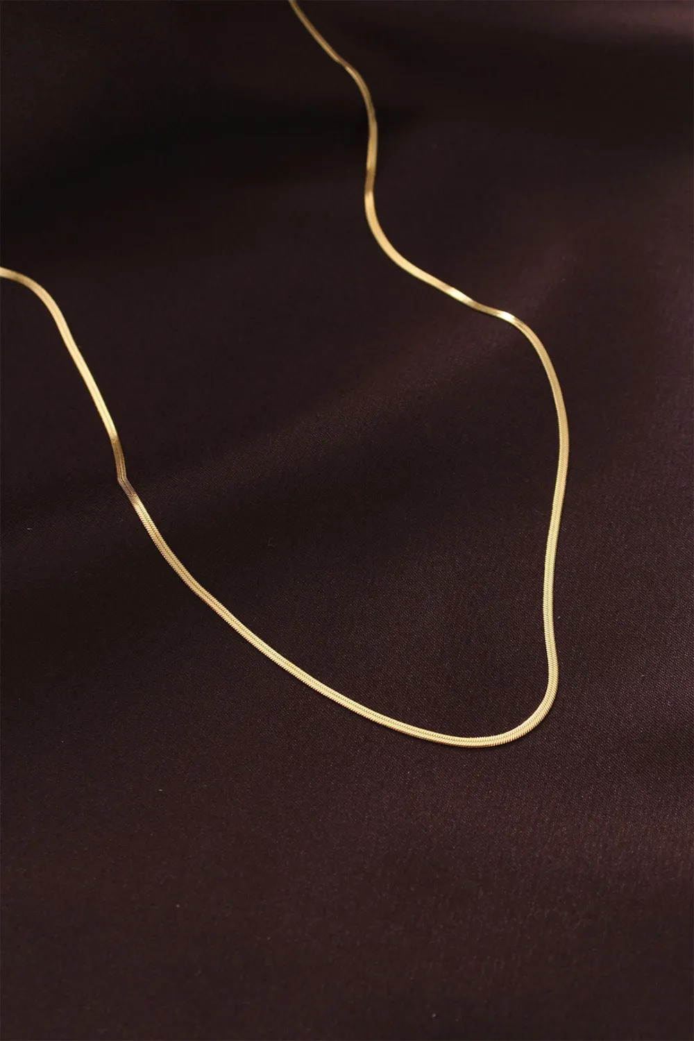 ietaks™ Çelik Gold Renk 60 cm İnce İtalyan Zincir Kolye