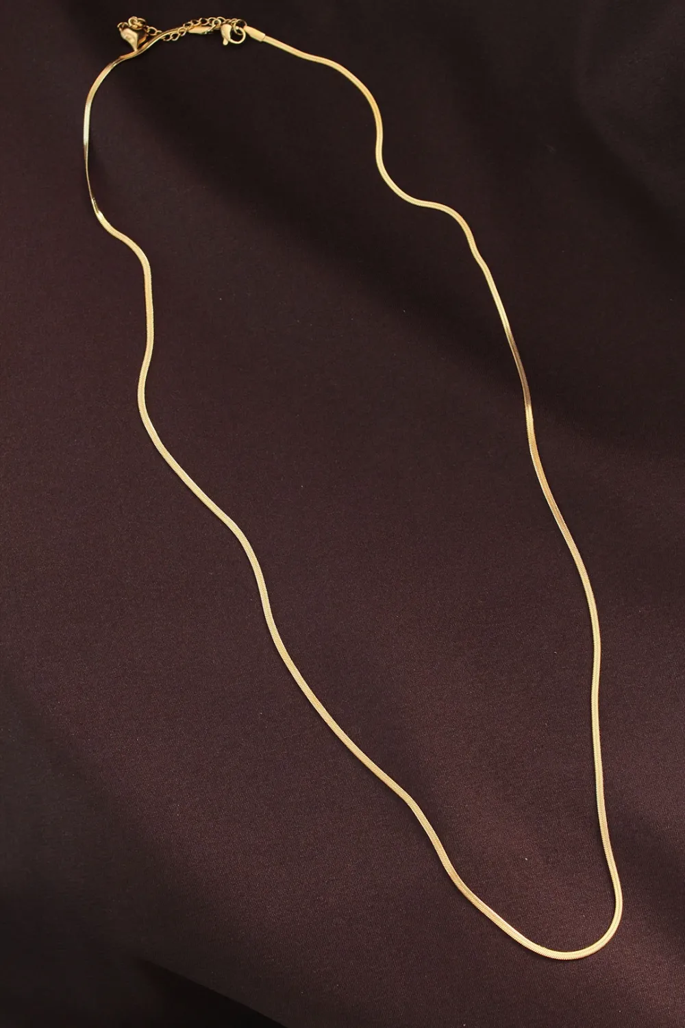ietaks™ Çelik Gold Renk 60 cm İnce İtalyan Zincir Kolye