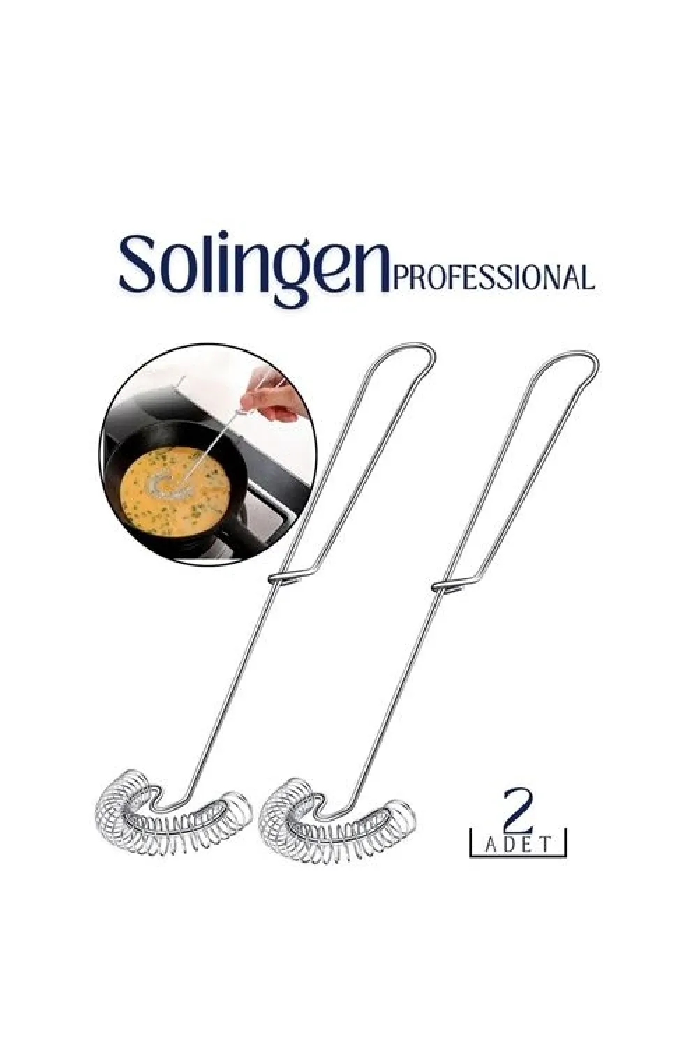 Çelik Spiral Çırpıcı 2 ADET Solingen Professional 718583