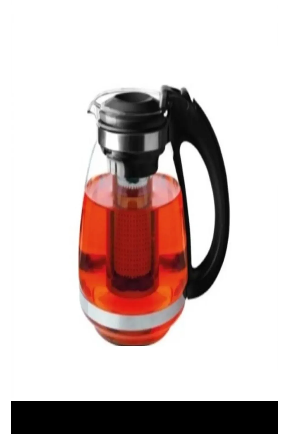 Çelik Süzgeçli Cam Çaycı Servis Demlik 1500 Ml. Royaleks-7488