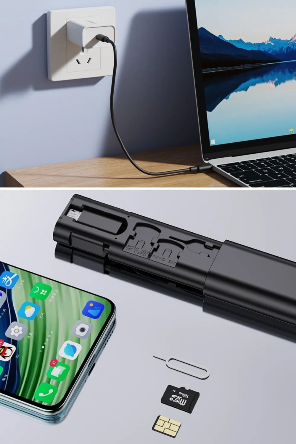 Cep Tipi 60W Bas Aç Type-C,İphone Şarj,Micro USB Hızlı Şarj Data Kablo Seti