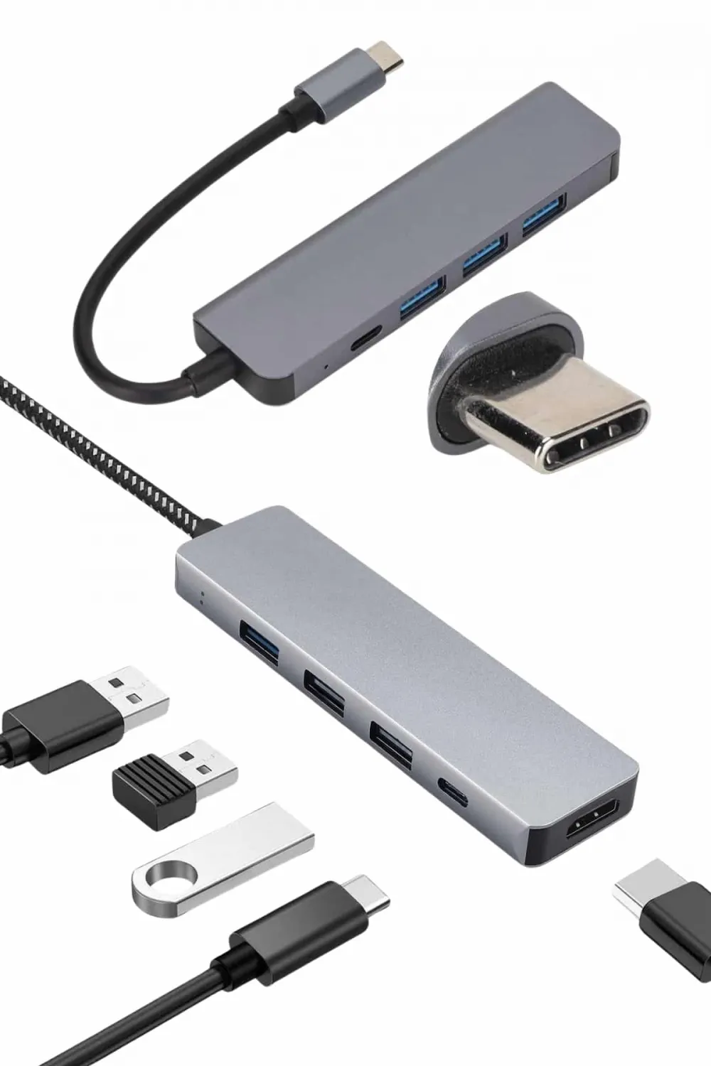 Çevirici Dönüştürücü Adaptör Macbook 3 In 1 Type-c To Hdmı Usb 3.0