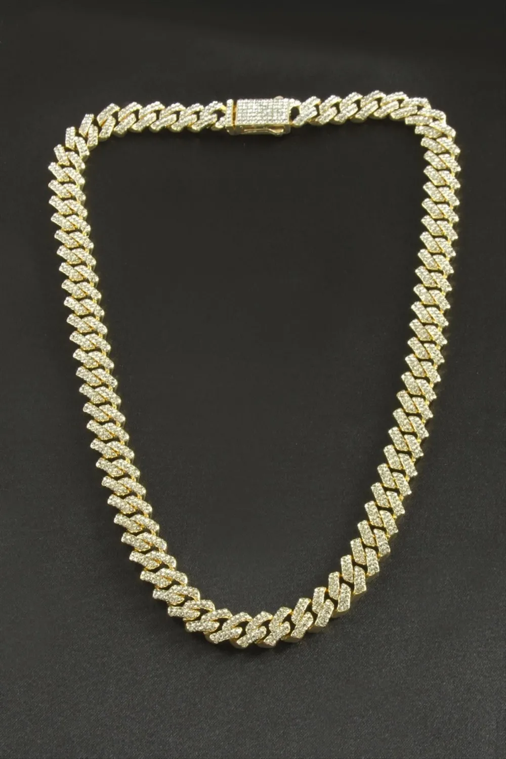 Chain Zikzak Zirkon Taşlı Lüks Çelik Kolye