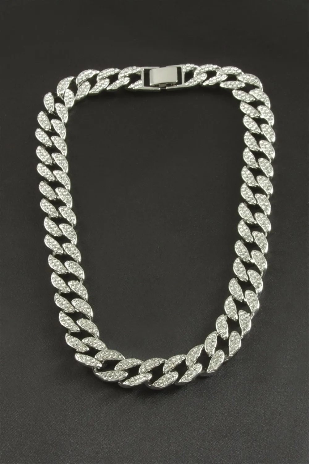 Chain Zirkon Taşlı Lüks Çelik Kolye