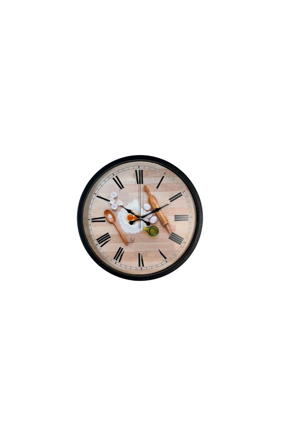 Chef Kitchen Siyah 36 Cm Dekoratif Duvar Saati