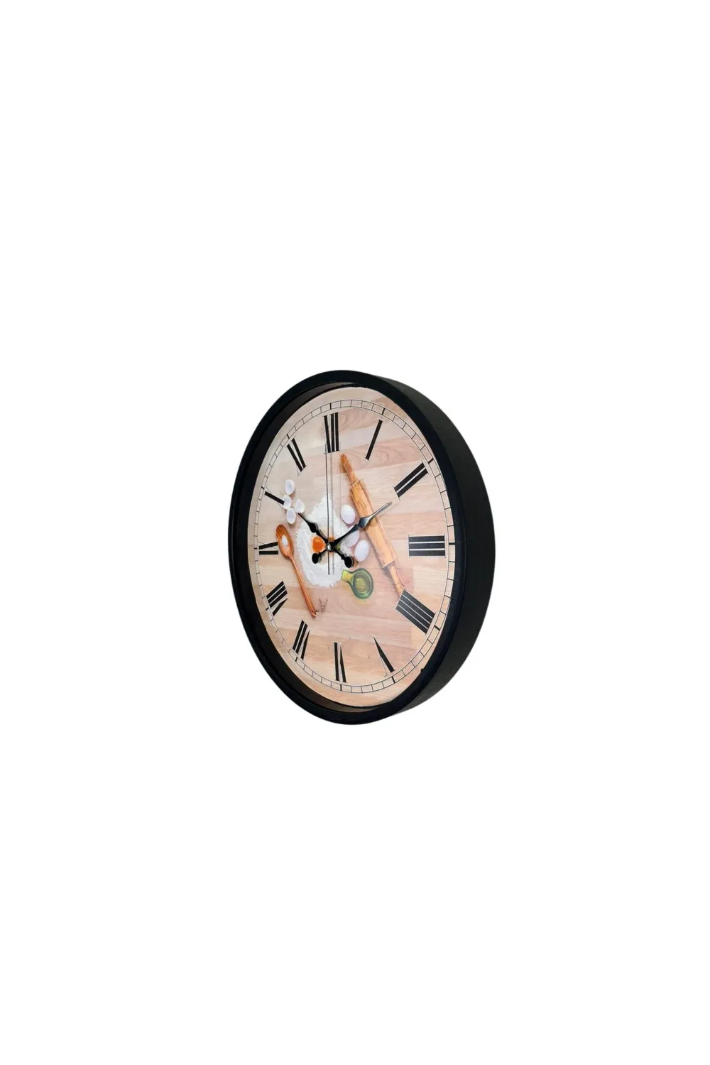 Chef Kitchen Siyah 36 Cm Dekoratif Duvar Saati