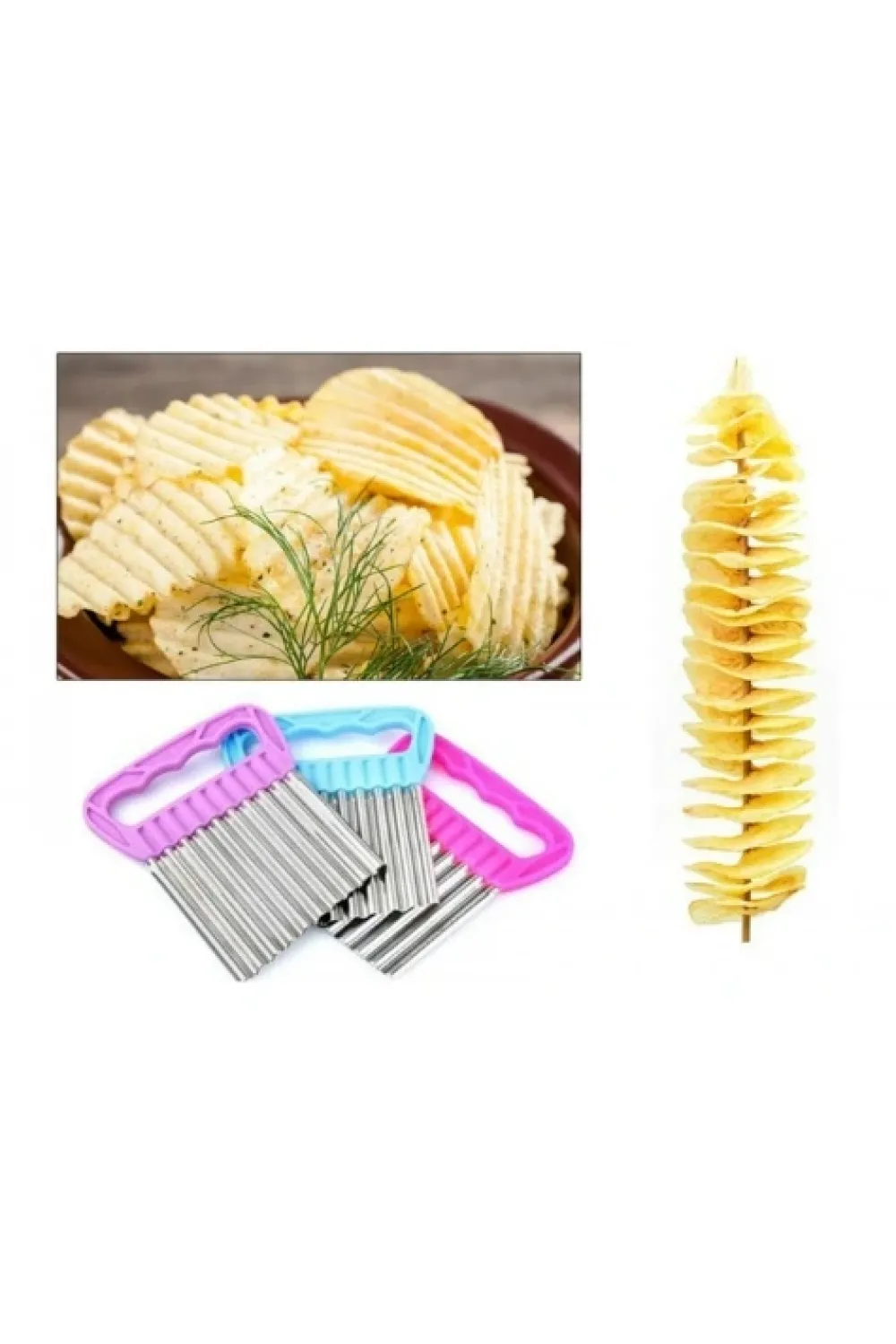 Chips Chopper Şekilli Sebze Ve Meyve Dilimleyici