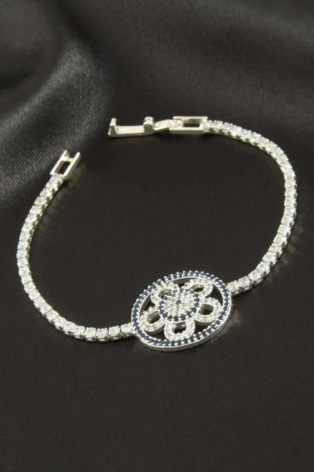 Çiçek Zirkon Taşlı Çocuk Bileklik 16 cm