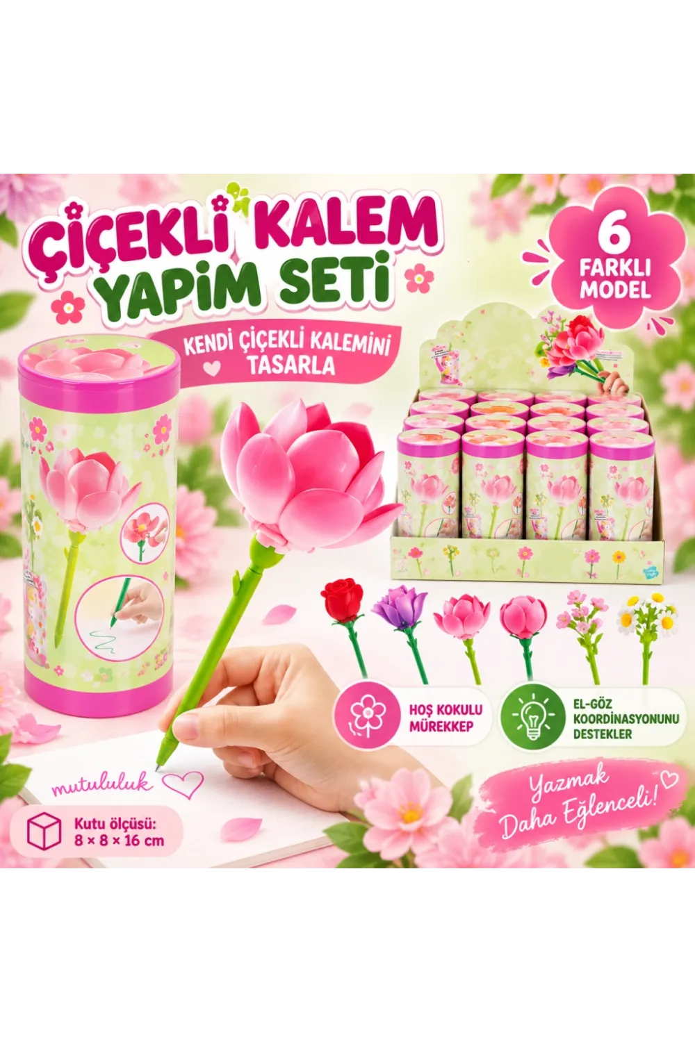 Çiçekli Kalem Yapım Seti