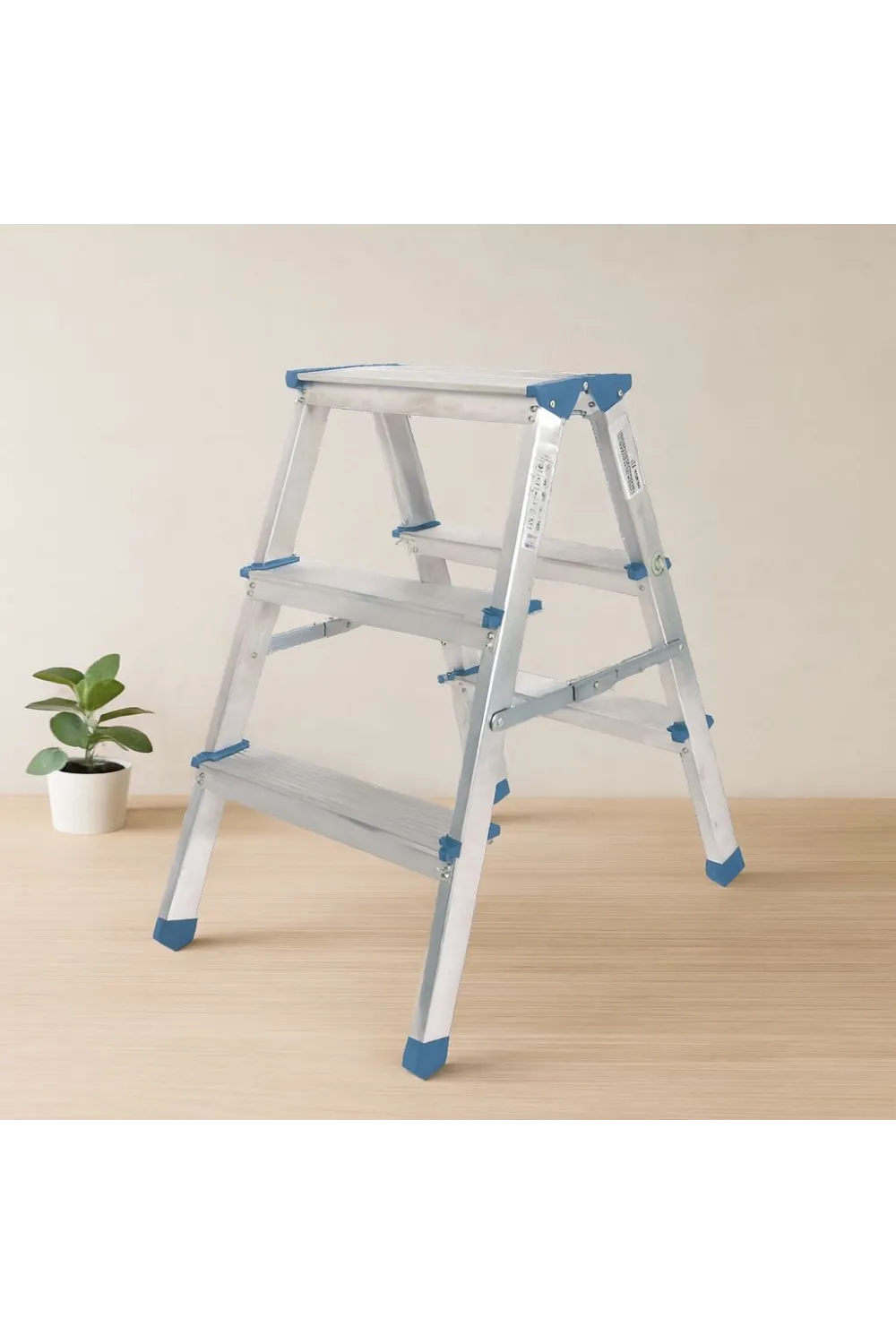 Çift Basamaklı 3+3 Alüminyum Merdiven 69 cm