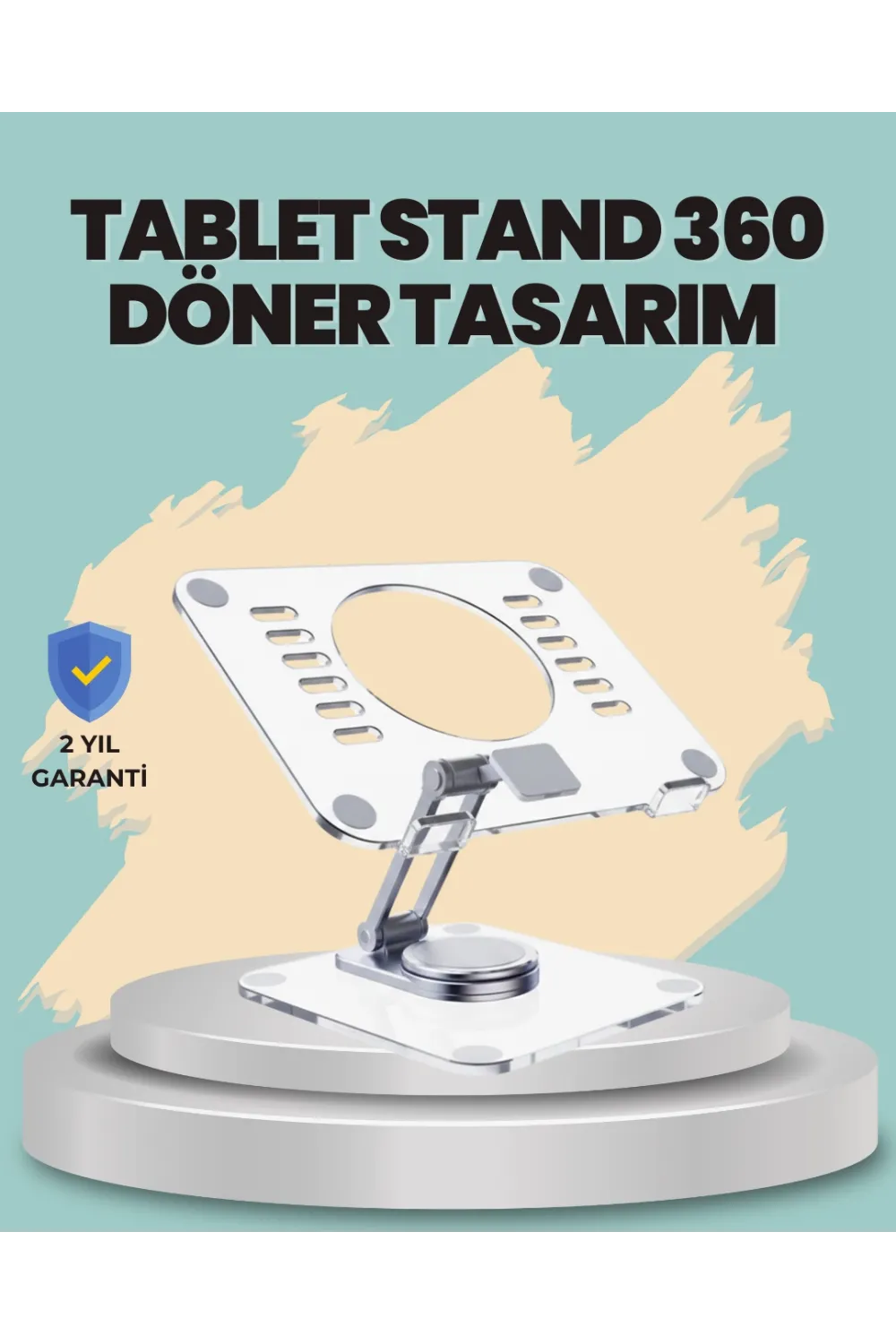 Çift Eksenli Ayarlanabilir Tablet Destek Standı