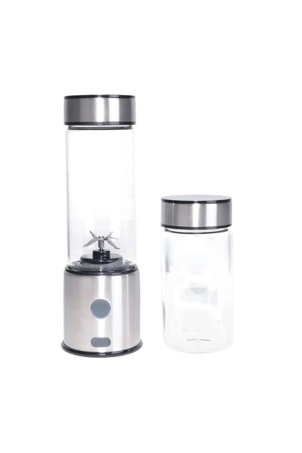 Çift Hazneli Cam Blender Usb Şarjlı Smoothie Ve Buz Kırıcı Blender