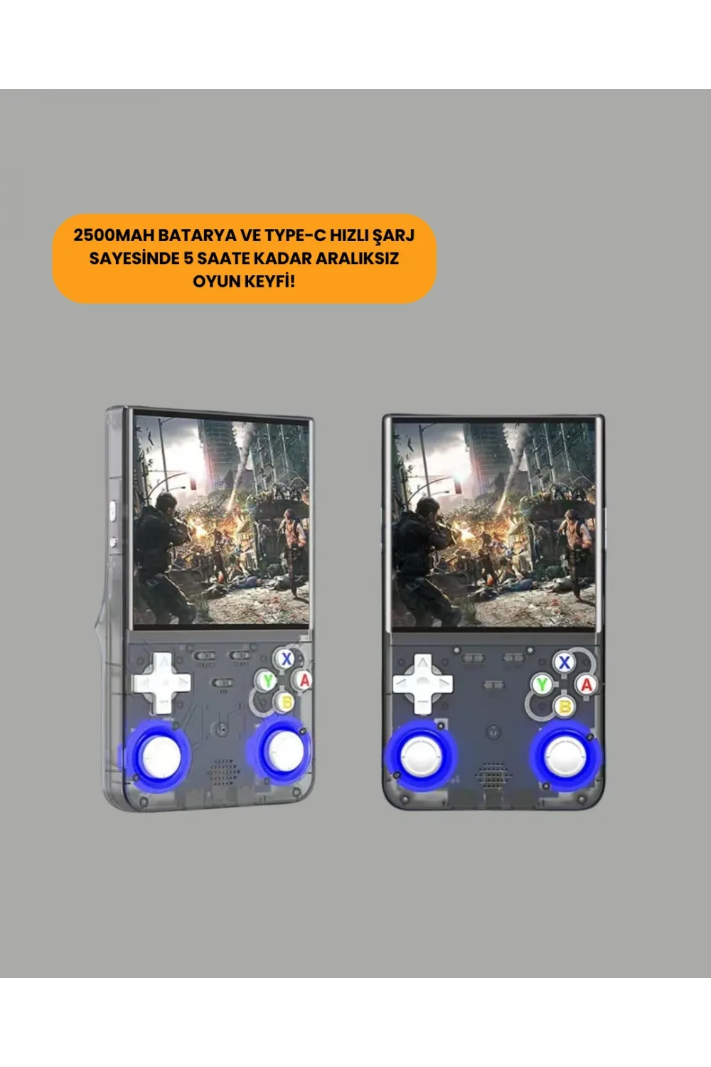Çift Joystickli Retro Oyun Konsolu 2500mah Bataryalı