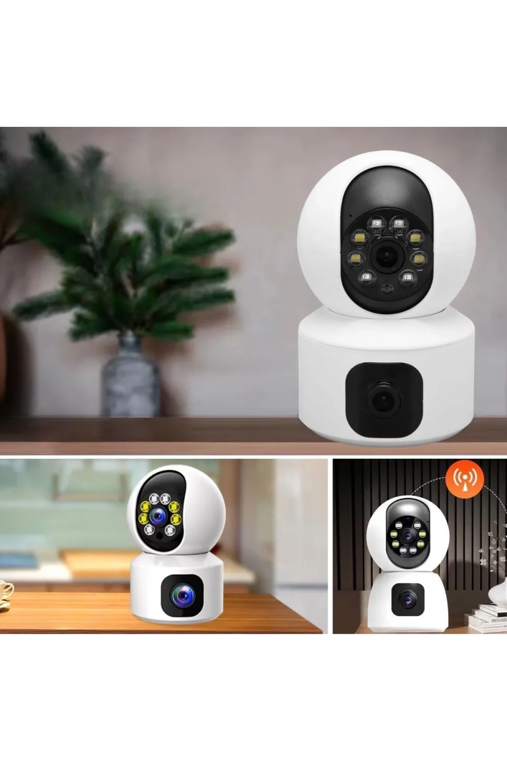 Çift Kameralı Wifi Bağlantılı Gece Görüşlü Ev Tipi Güvenlik Kamerası YoSee