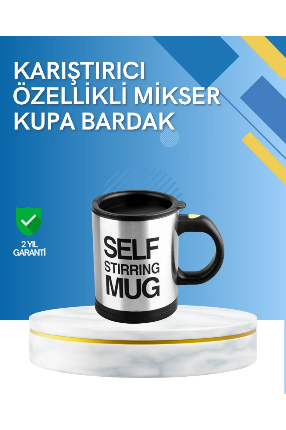 Çift Katmanlı Termos Özellikli Karıştırma Motorlu Kupa