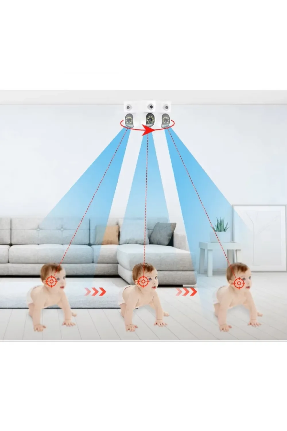 Çift Lensli İç Mekan Wi-Fi Kamera