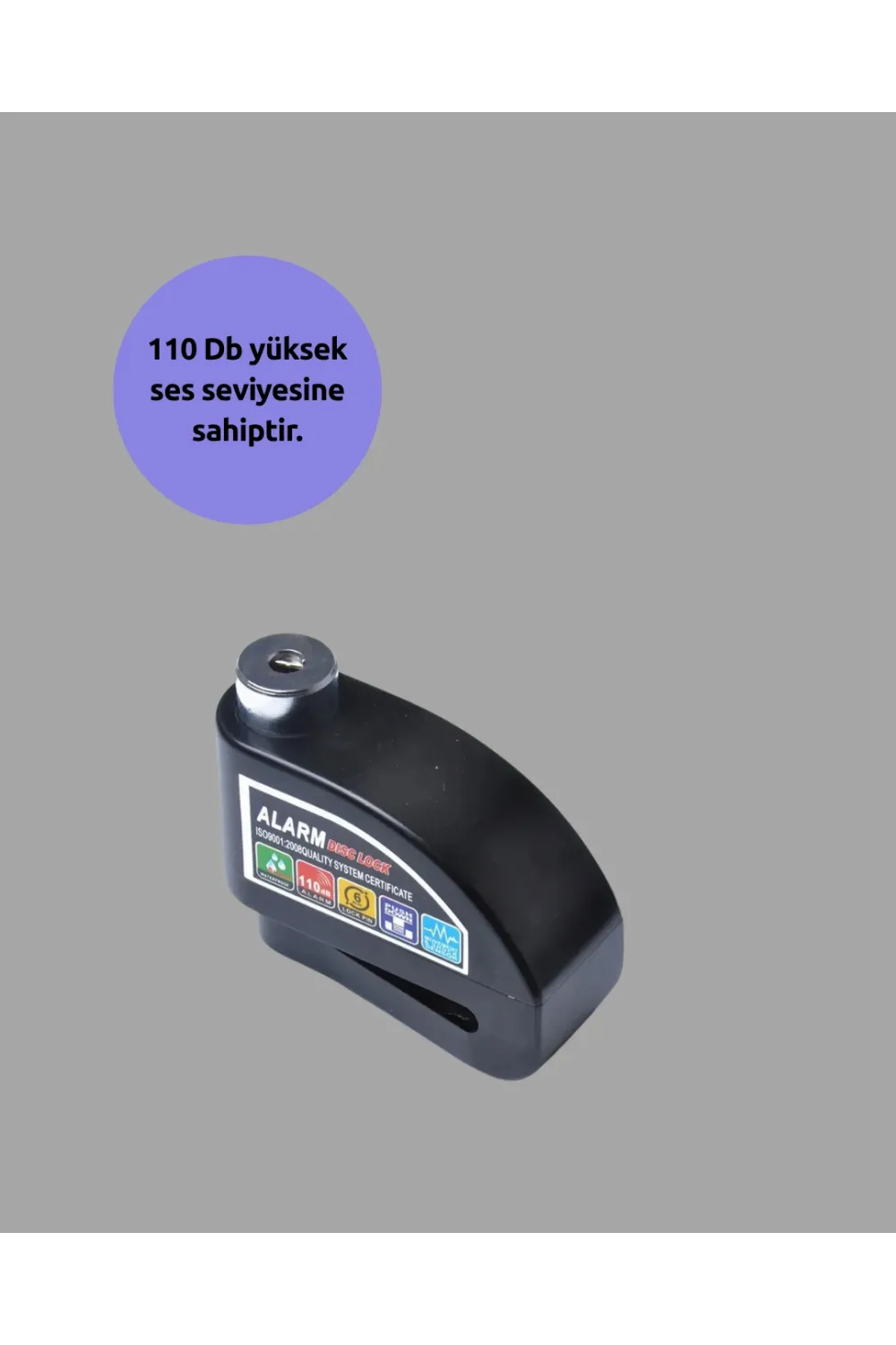 Çift Modlu 110db Alarmlı Disk Kilidi Suya Dayanıklı