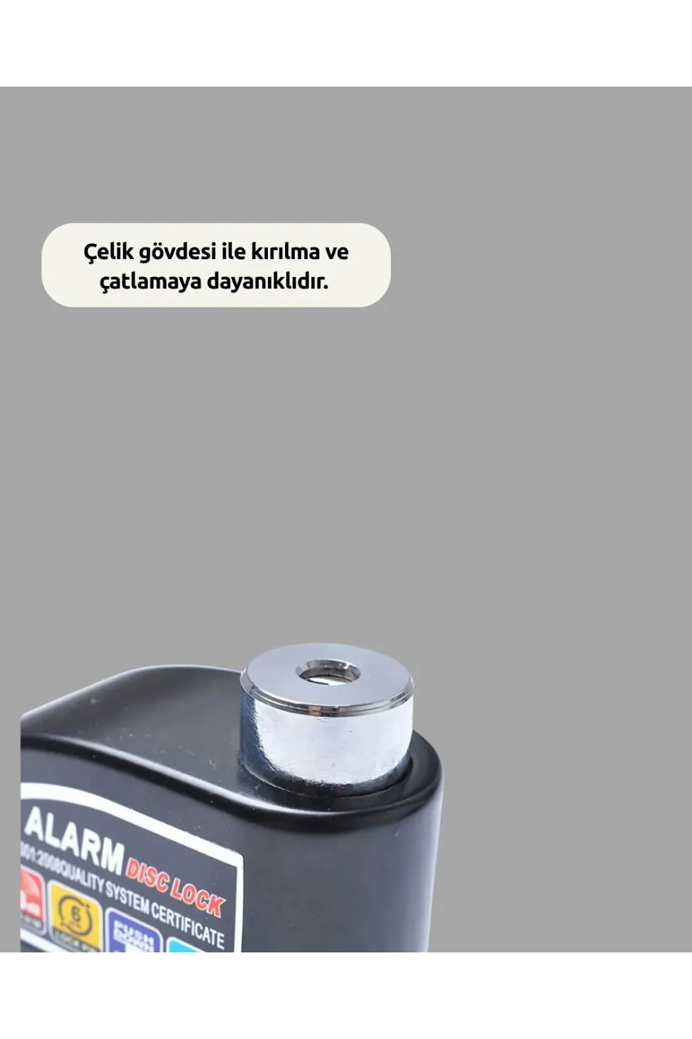 Çift Modlu 110db Alarmlı Disk Kilidi Suya Dayanıklı