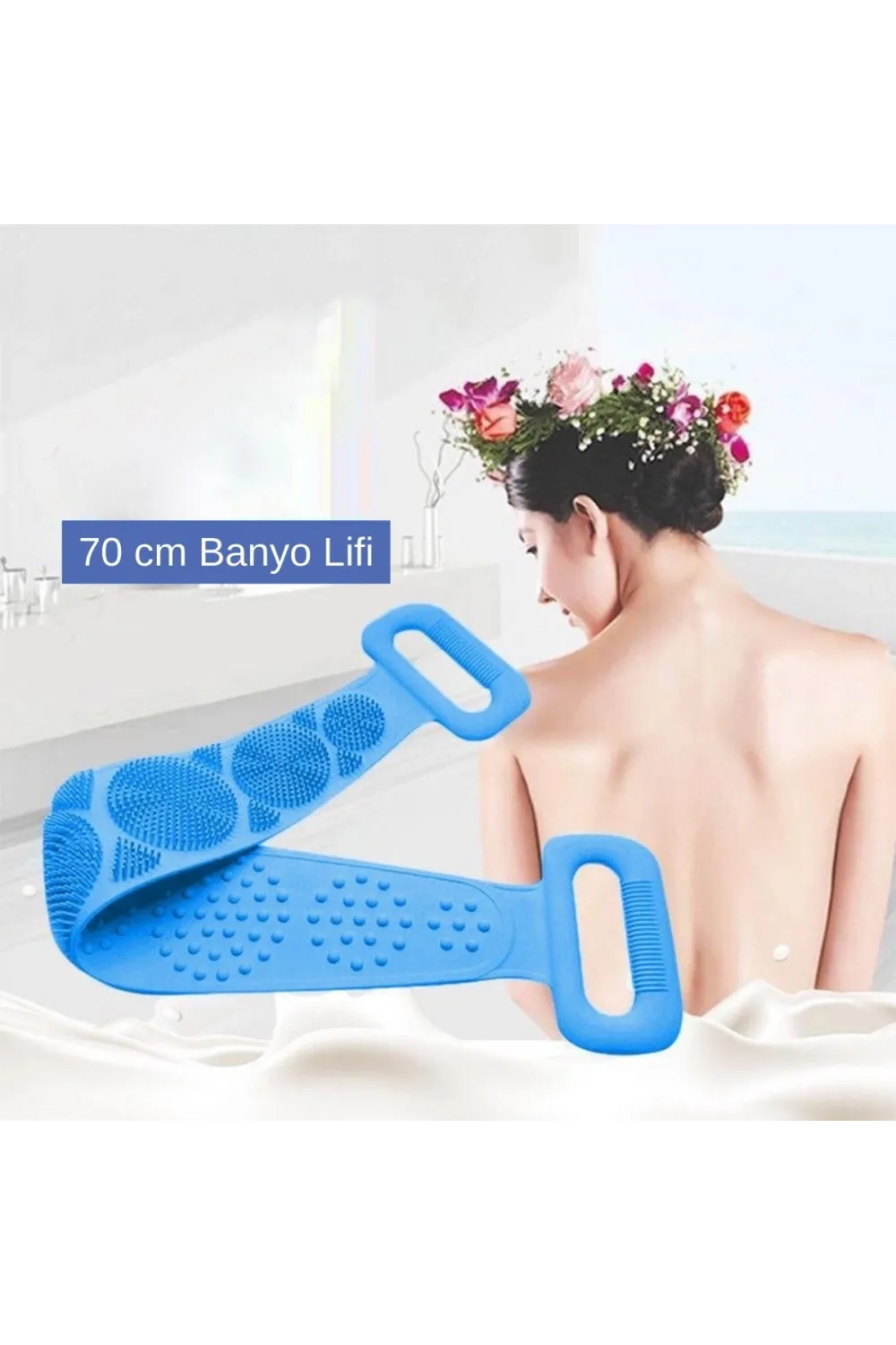 Çift Taraflı Banyo Hamam Lifi Silikon Masajlı Yumuşak Duş Lifi Uzun Ömürlü Hazır Banyo Keses