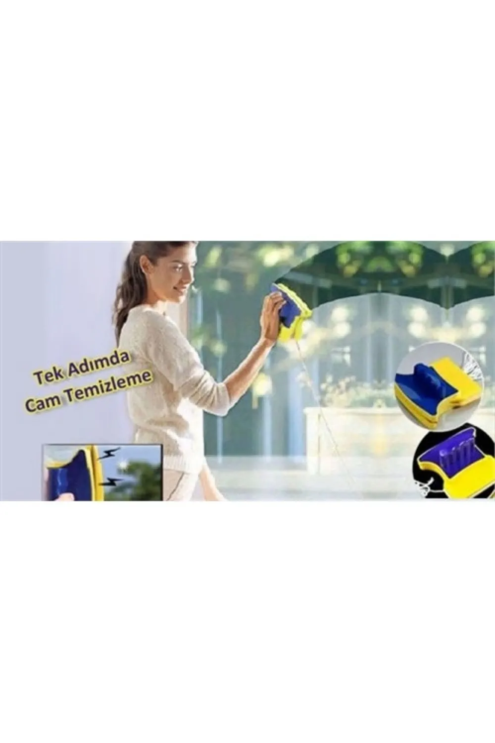Çift Taraflı Mıknatıslı Pratik Cam Sileceği