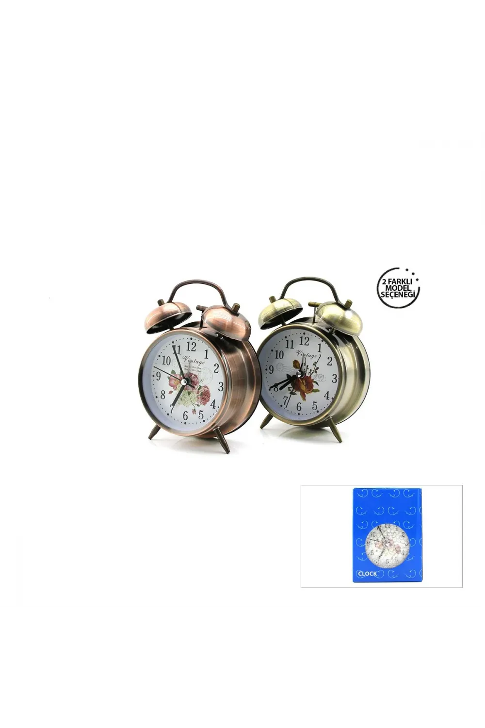 Çift Zilli Metal Masa Çalar Saat 10 cm