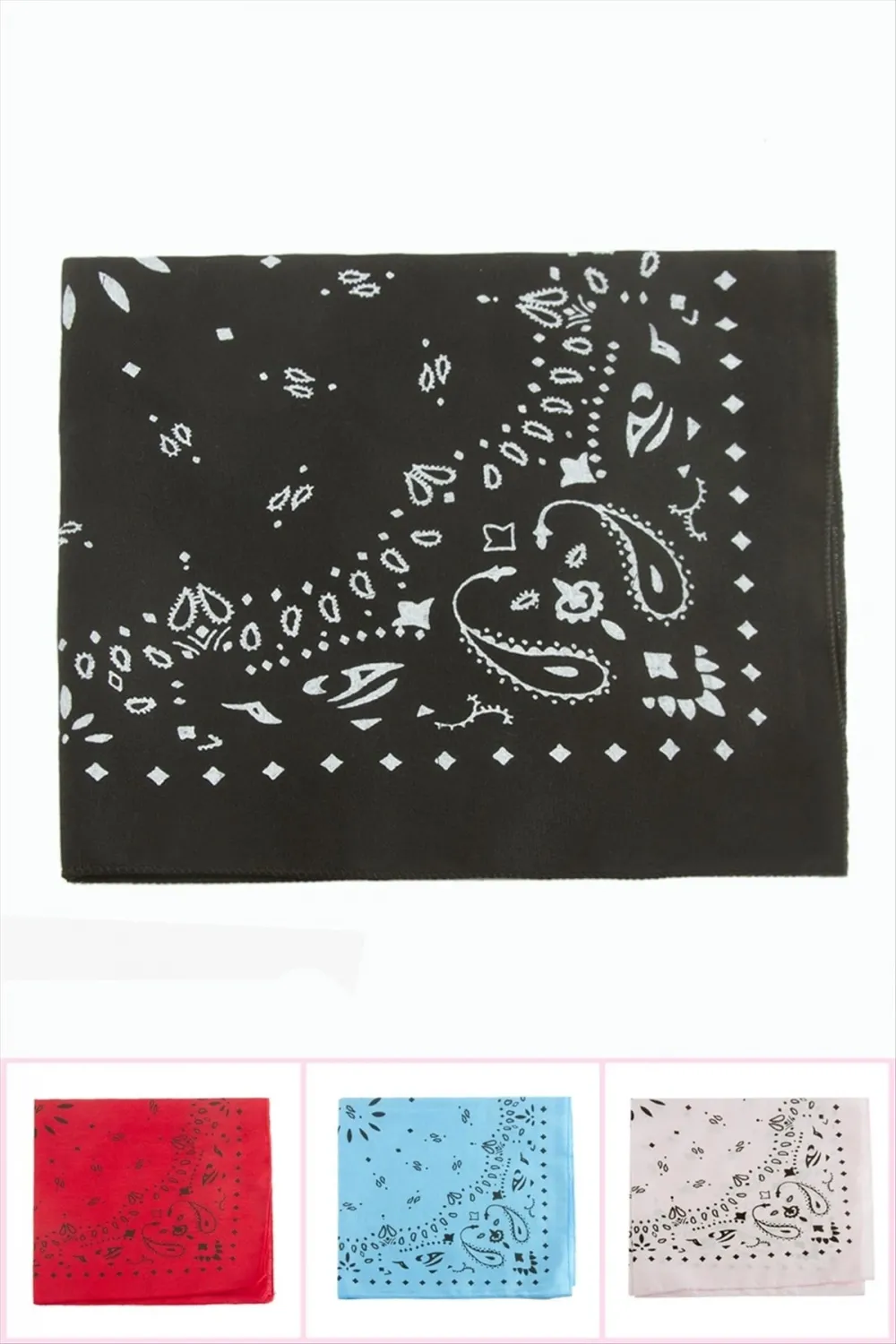 Çini Desenli Keten Bandana 50*50