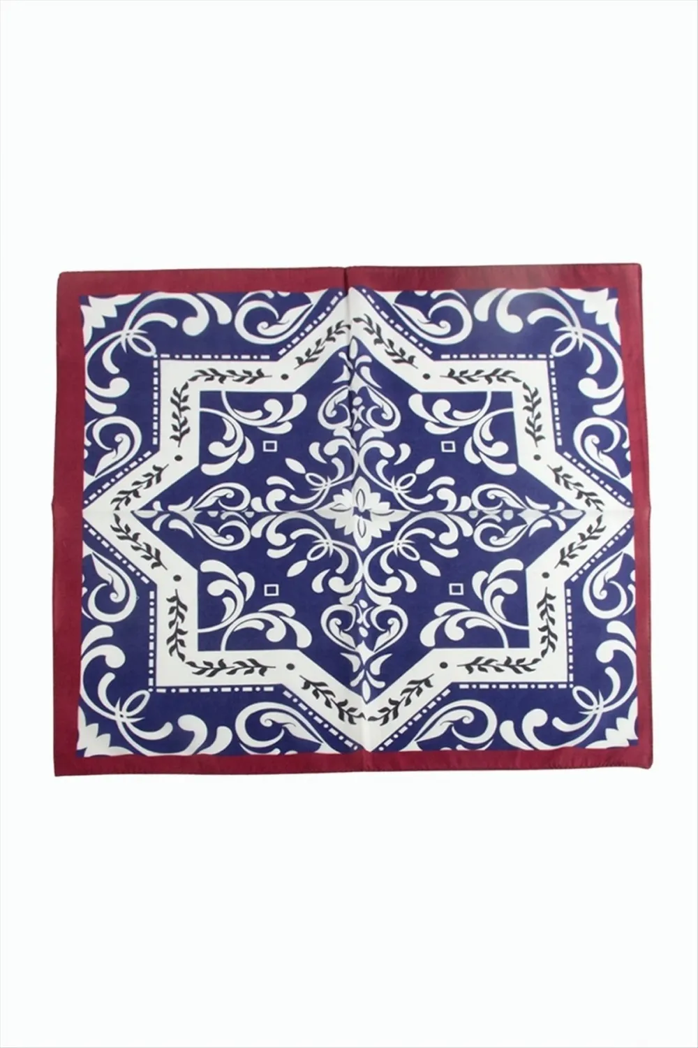 Çini Desenli Zr Şifon Fular 50*50 cm