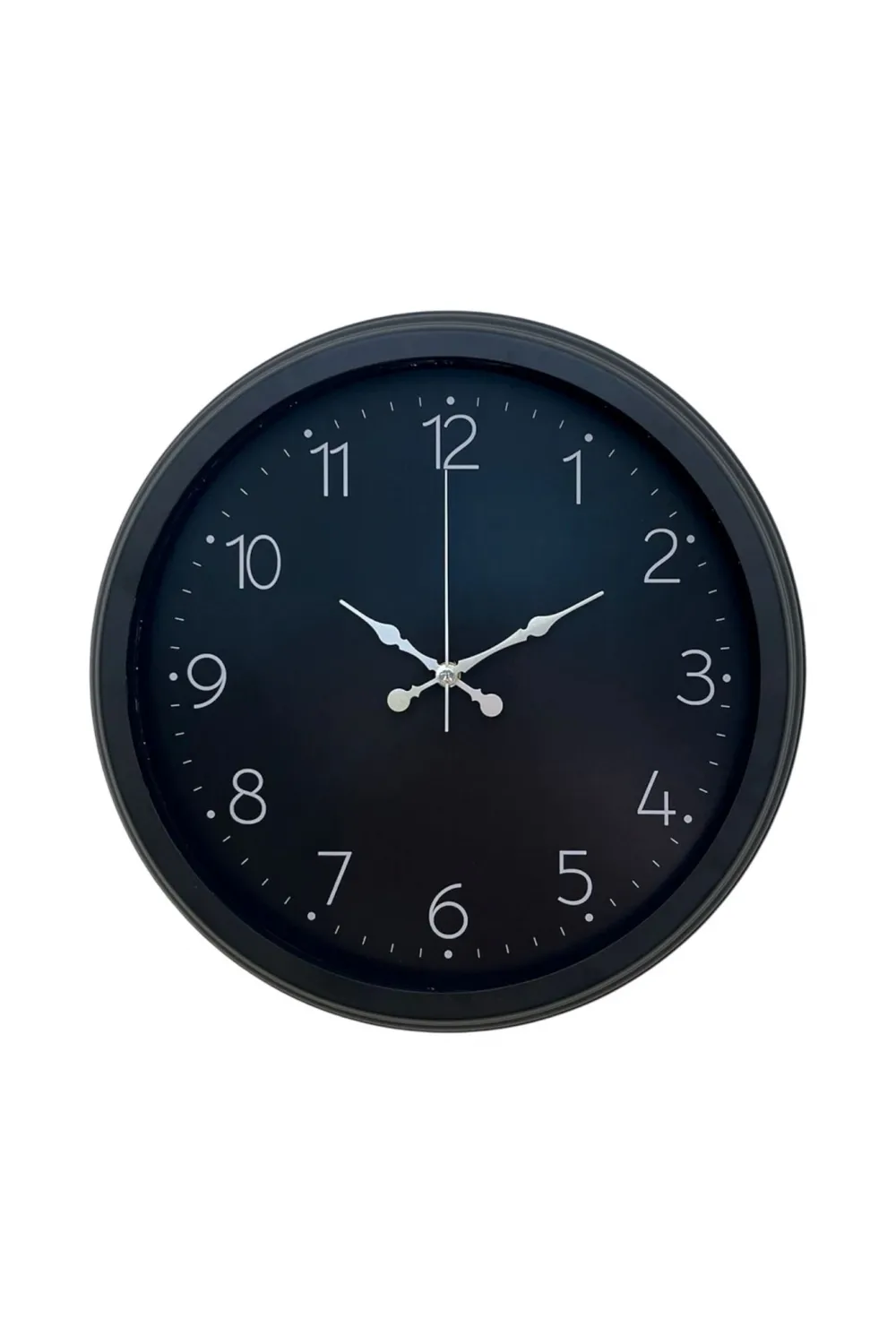 Classic Black Zarif 40 cm Metal Duvar Saati