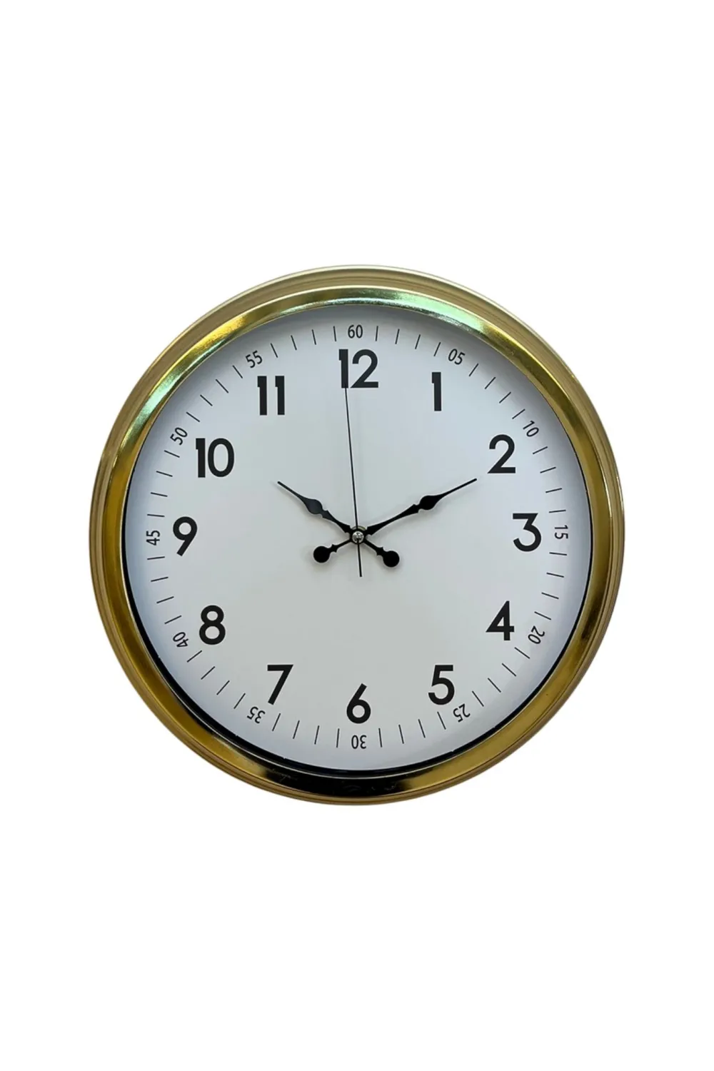 Classic White Gold 40 Cm Metal Duvar Saati
