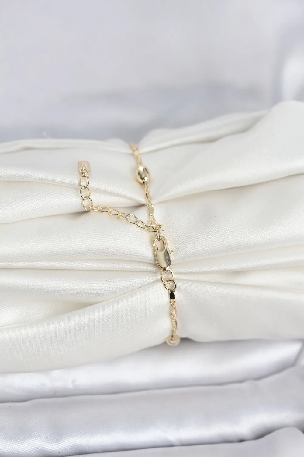 CM 14K Gold Renk Damla Topçuk Model Kadın Bileklik