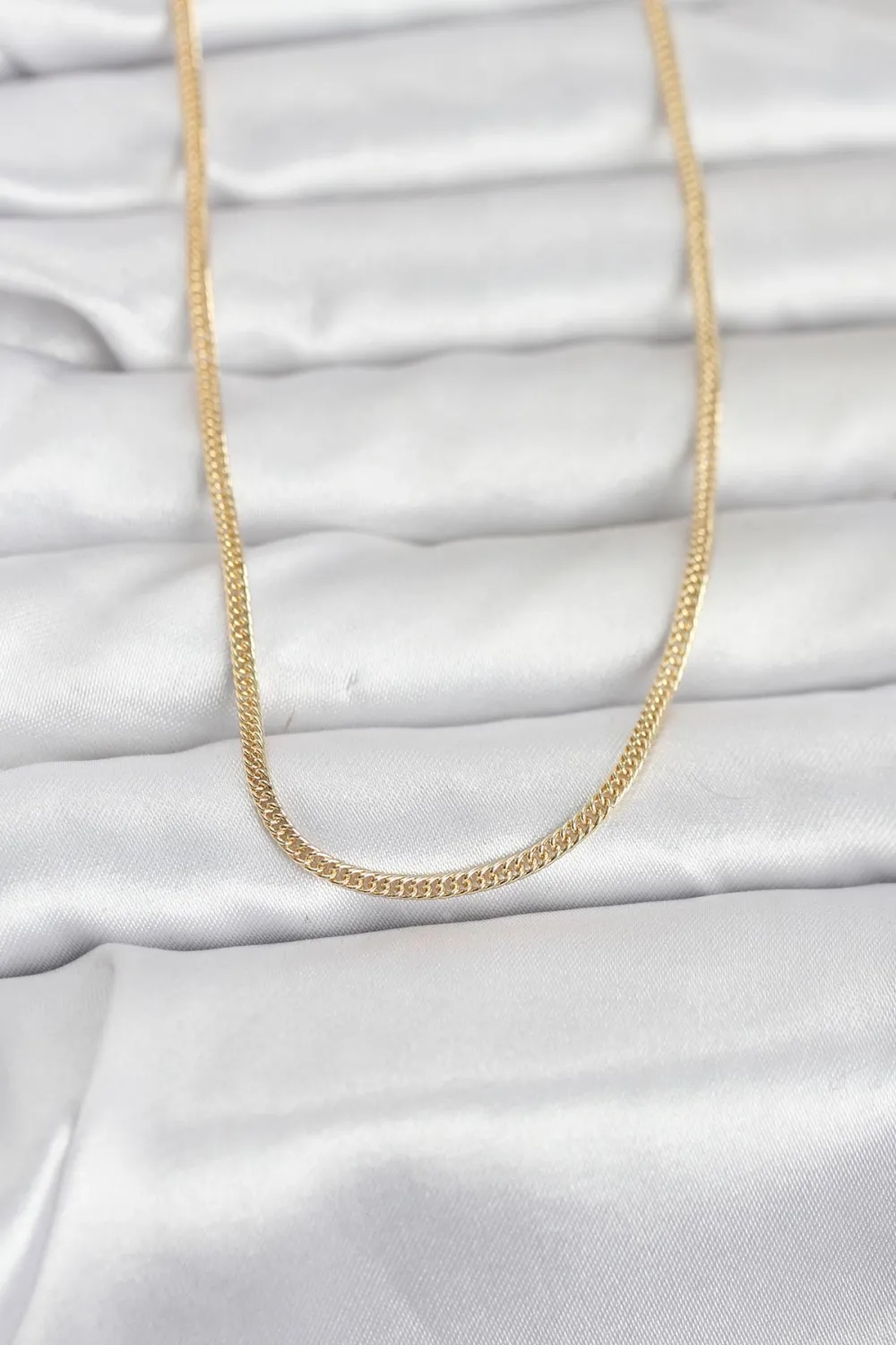 CM 14K Gold Renk Dolgun Zincir Model 60 cm Kadın Kolye